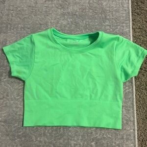 Aerie Cropped Neon Green top!! Size Small!
